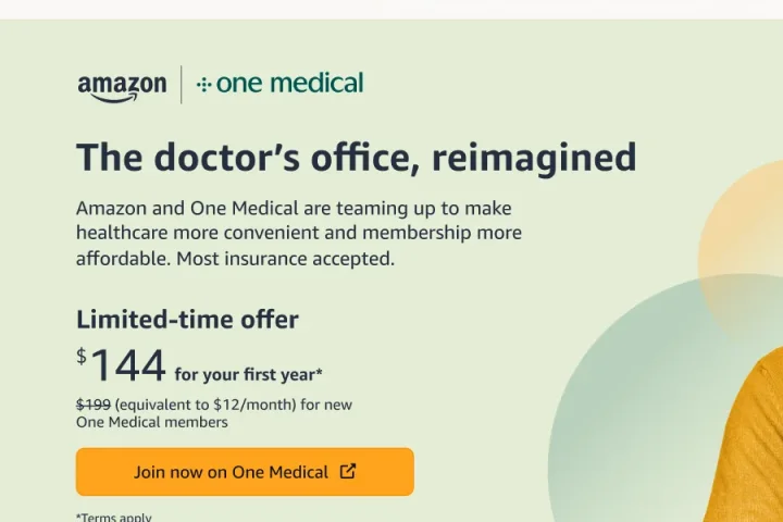The final landing page hero: the co-branded lockup, headline, first-year price and Join button.