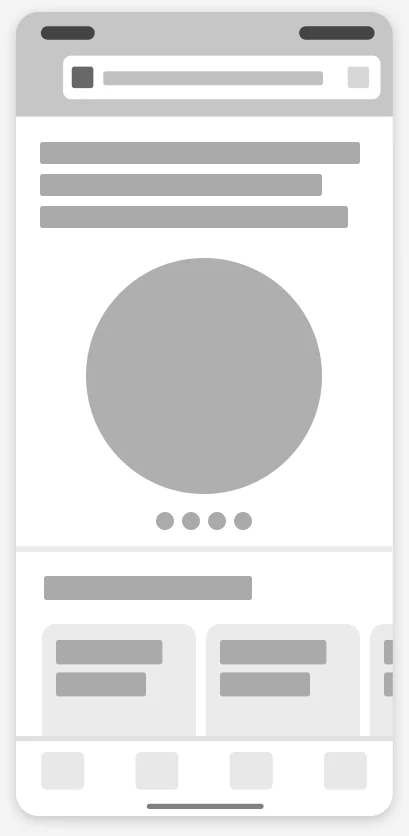 The product details page wireframe.