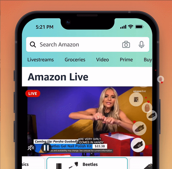 Livestream Shopping on Amazon