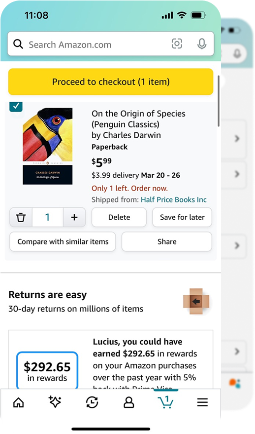 Amazon mobile app screenshot 2